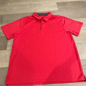 UNDER ARMOUR MENS CORAL 2XL SHORT SLEEVE DRI FIT POLO SHIRT